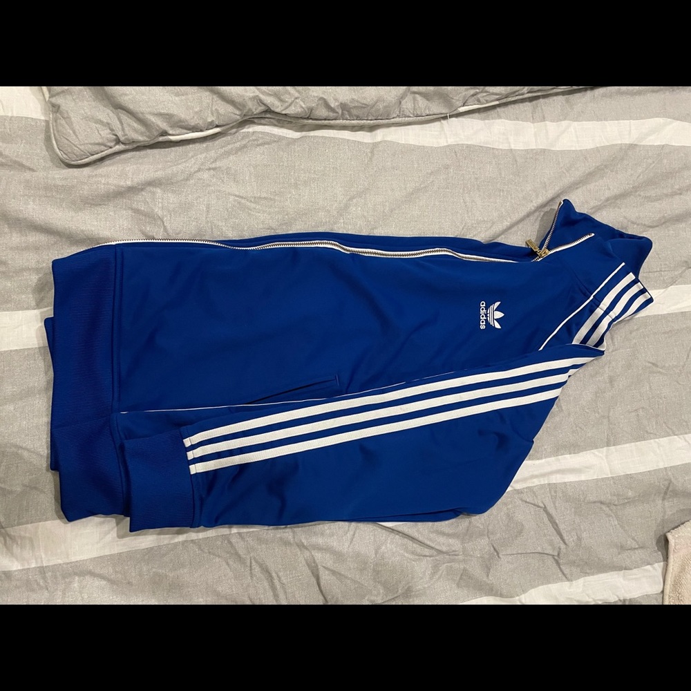 Men’s blue adidas track jacket